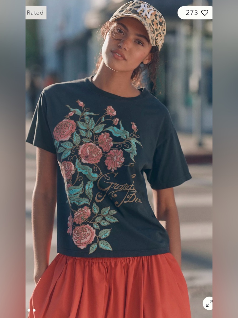 Anthropologie Letluv Grateful Dead Graphic Tee